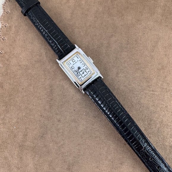 Vintage Extremely Rare Art Deco Retro Eddie Bauer 70Th Anniversary Tank Watch main image 5